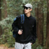 Beaded cotton loose casual pocket T-shirt for men